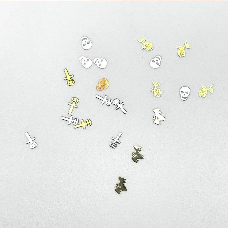 外贸产品金属超薄美牙牙钻万圣节新款幽灵蜘蛛月亮系列3个/盒|undefined