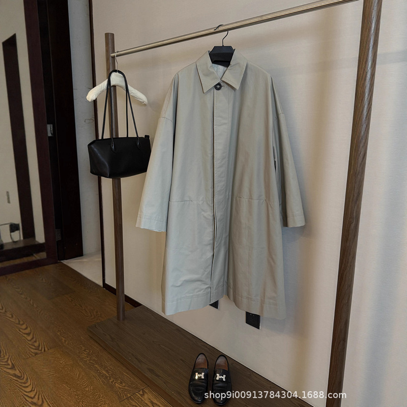 High-End Niche Designer Reversible Gray Windbreaker