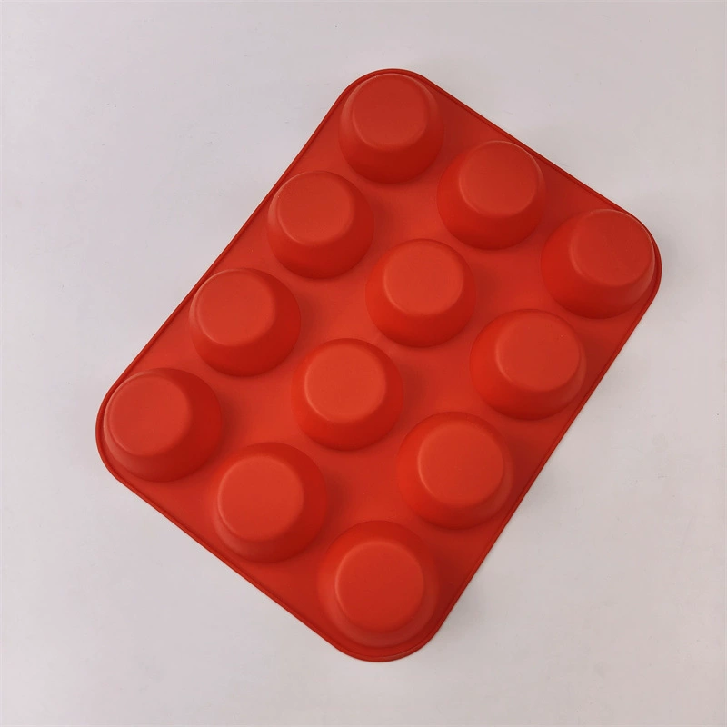 12 Langles Silicone Slim Cake Cup Cake Baked Pot without Sticky Mafen Cup Silicone Mold Kitchen Baking Tool