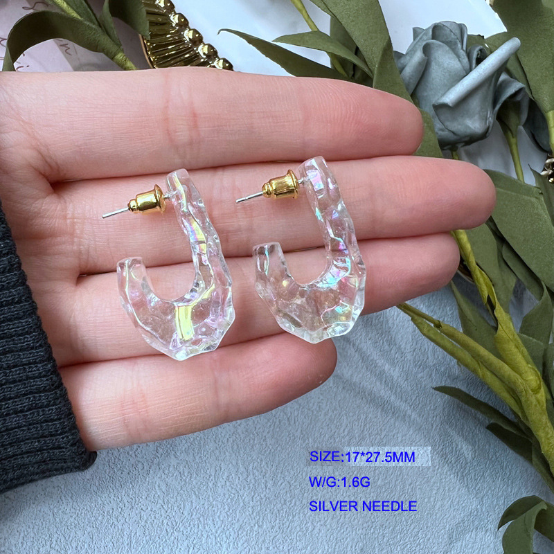 5g Weight Ear Studs Classification 1 Pair Quantity Daily Occasion Alloy Material U Shape Pattern Women'S Gender Plating Design Simple Style Style 1 Pair Simple Style U Shape Alloy Plating Women's Ear Studs 16