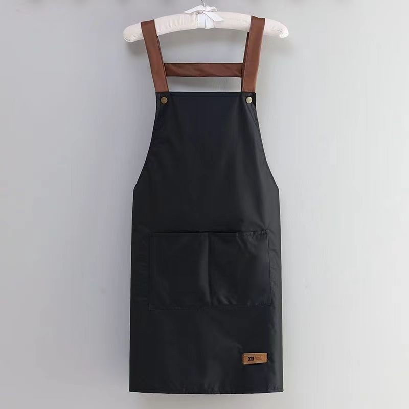卸売防水エプロン、ショルダーストラップ、耐油エプロン、家庭用キッチン作業服、二層ハンドプリントエプロン|undefined
