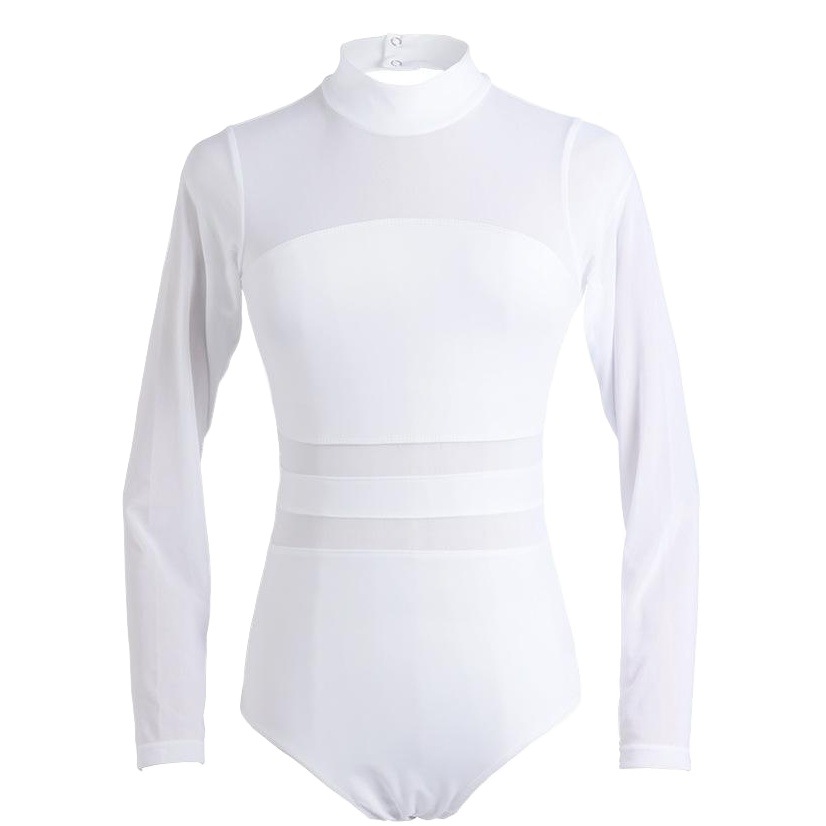 Adultos Ropa de baile de Ballet de una sola pieza ropa de práctica de manga larga de danza clásica maestra de yoga aérea ropa corporal image 1