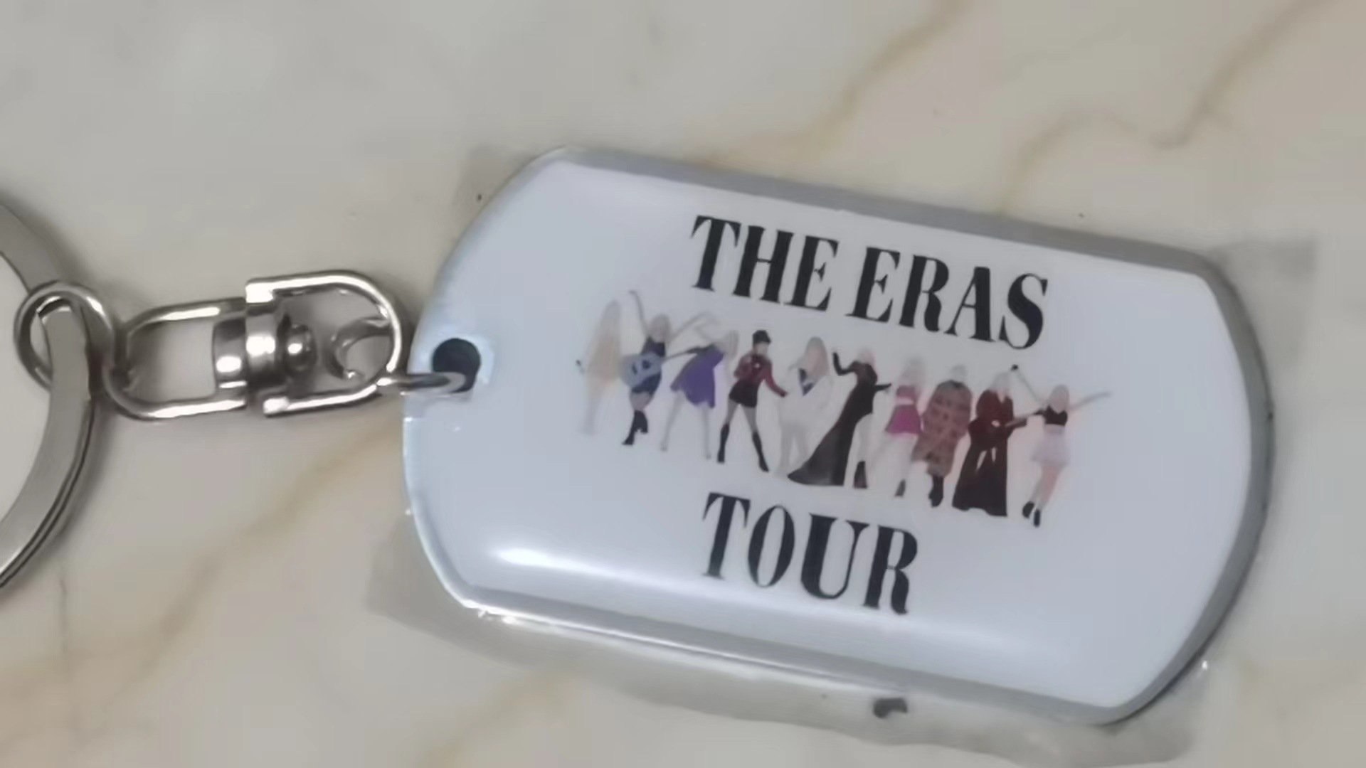 Spot venta caliente transfronteriza marca militar creativa llavero epoxi de acero inoxidable regalo conmemorativo para hijo, hija, nieta