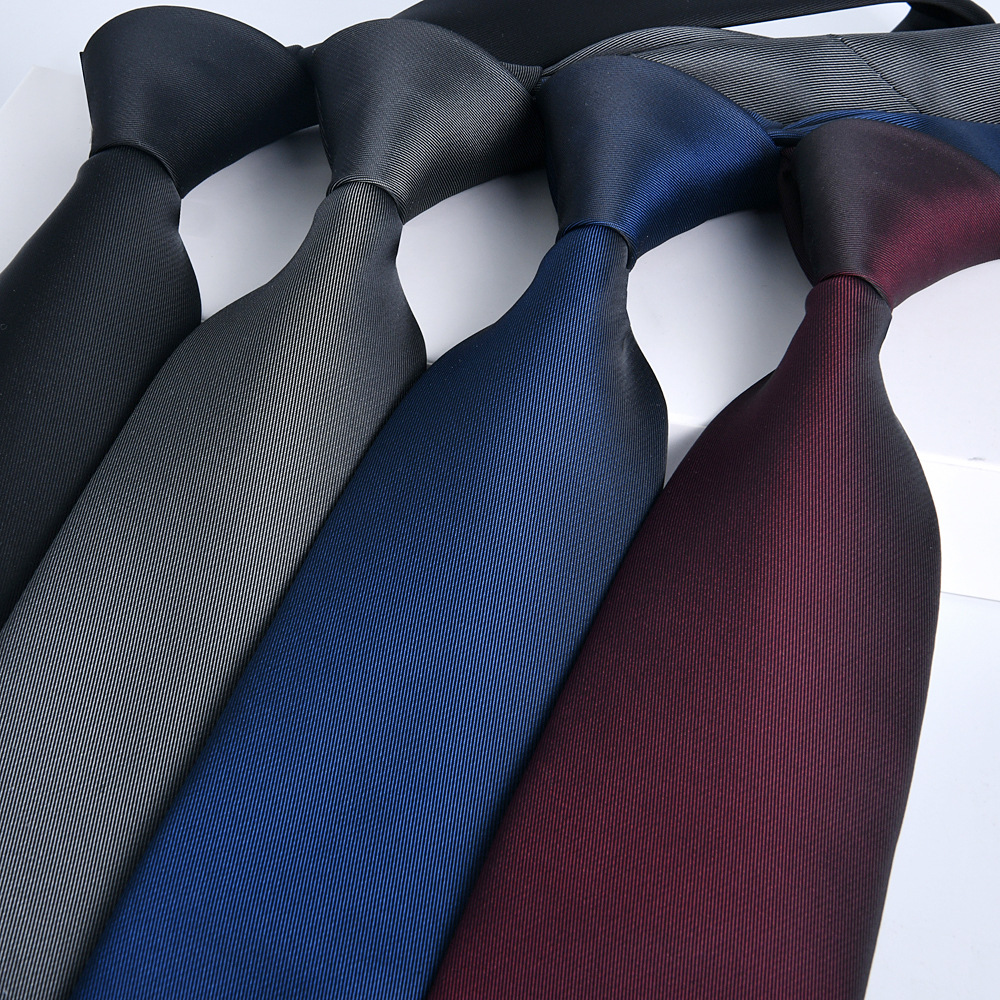 Business Solid Color Polyester Men's Tie display picture 3