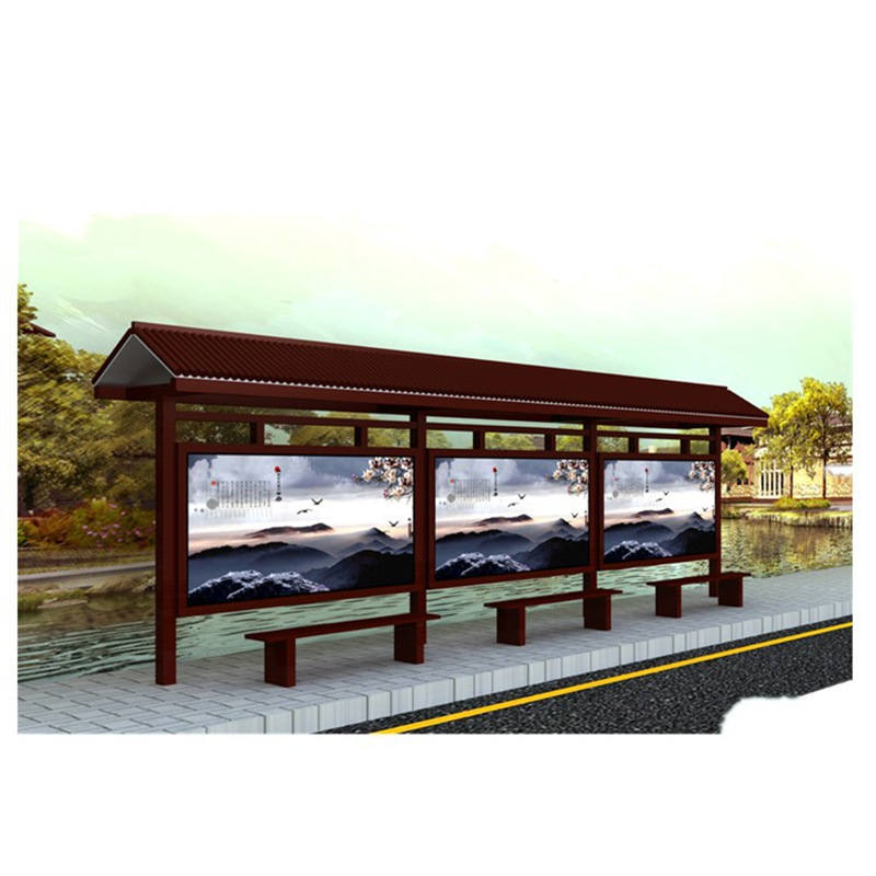 公交站台候车厅 智能公交站台 公交站台候车亭制作设计厂家灯