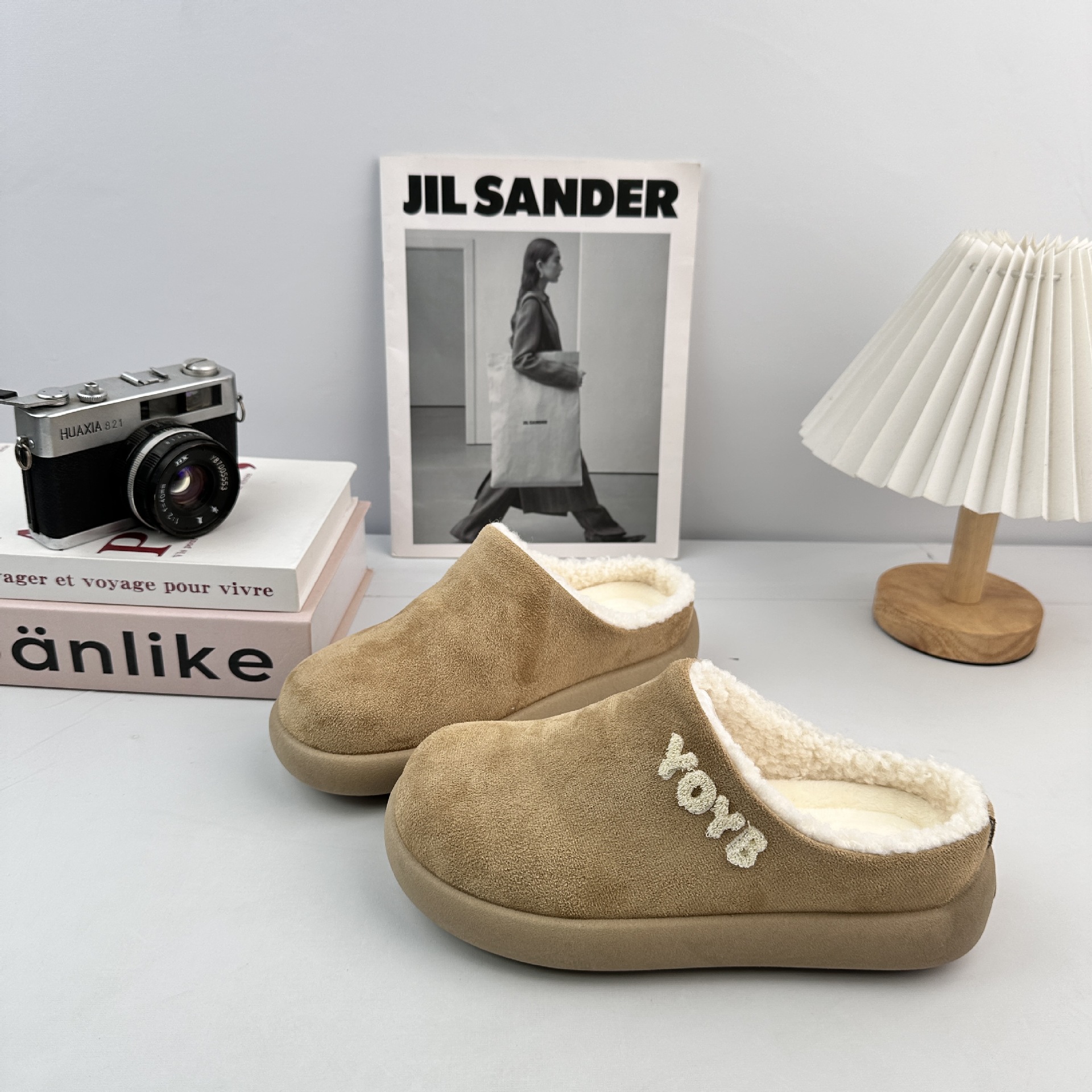 Zapatillas de algodón de invierno 2025 nuevas zapatillas de algodón de invierno antideslizantes calientes para mujeres a prueba de viento calientes