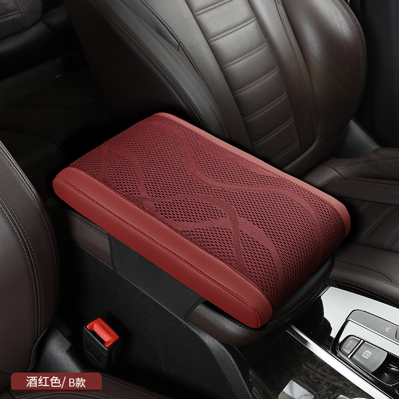 Foam Armrest Box Pad – Universal Armrest box pad - red