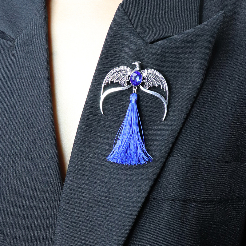 Harry Potter Surrounding Retro Diamond Tassel Brooch Corsage Necklace Pendant Dual-use