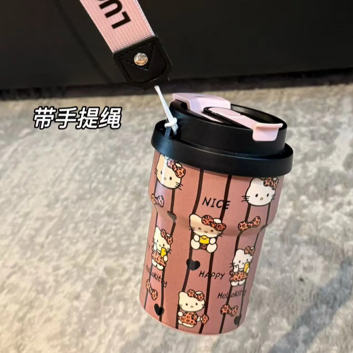 2025新款高颜值316不锈钢陶瓷内胆卡通保温杯便携吸管水杯咖啡杯|undefined