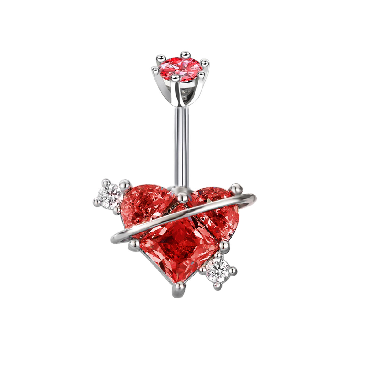 Orecchini a forma di cuore colorati e alla moda transfrontaliera europei e americani, con personalità_voghion.com