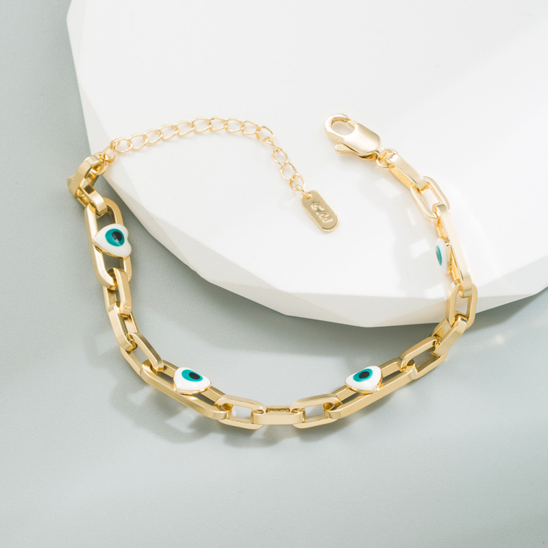 Fashion Heart Shape Copper Bracelets Enamel Copper Bracelets