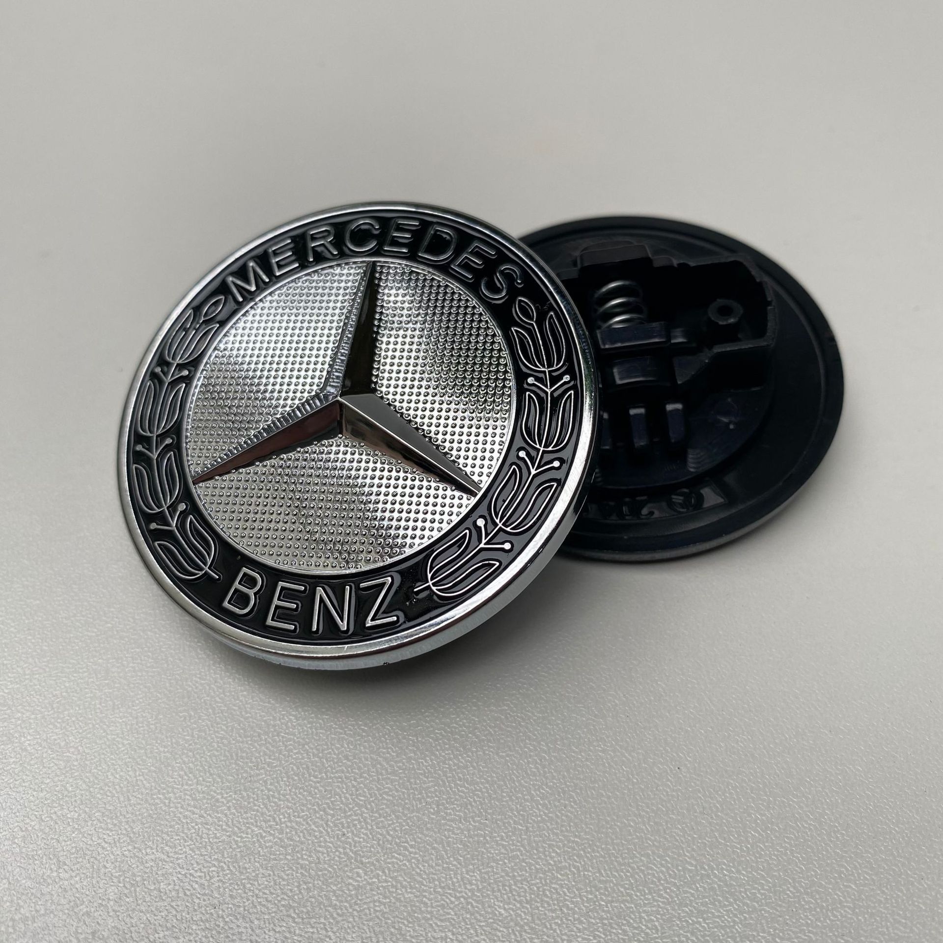 Suitable for Mercedes-Benz Hood Logo Decoration Abcers-Class Glc Glk Cla Cls Hood Flat Logo Front Car Logo