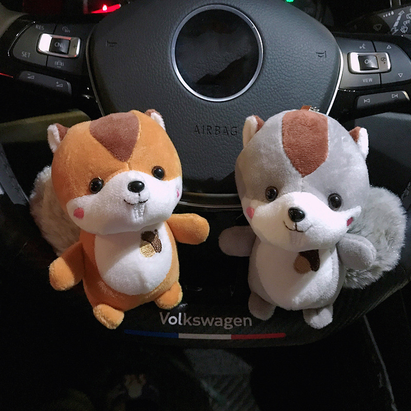 かわいいリスのぬいぐるみのキーホルダーのアイデア人形のぬいぐるみのかばんのペンダントのカップルのアクセサリーの人形のペンダントのキーホルダー|undefined