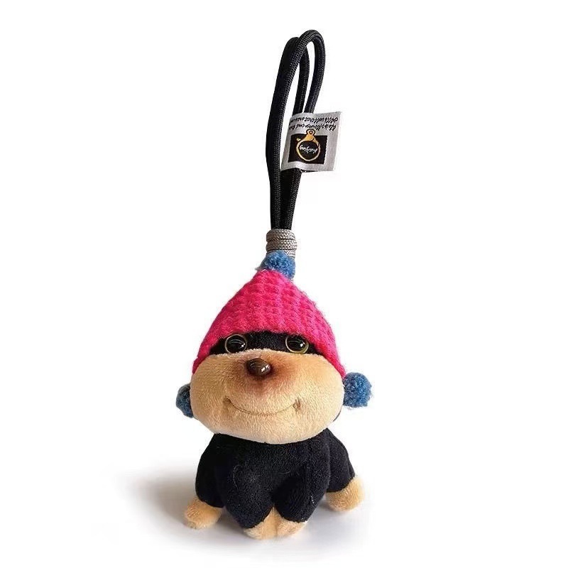 オリジナルのdiyミツバチの子犬のカバンのペンダントの女子学生のぬいぐるみの鍵はリュックサックのかばんを掛けて人形を飾ります。|undefined