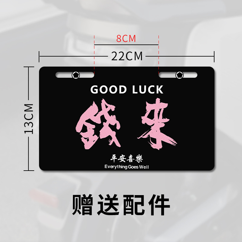 Sign Cute Decoration – Motuoche Electric vehicle license plate frame - money-arrives-with-installation-accessories