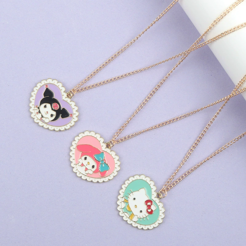 Новое ожерелье Sanrio мультфильм Kulomi Мелетти KTCat Love кулон украшение пары девочек свитер цепи