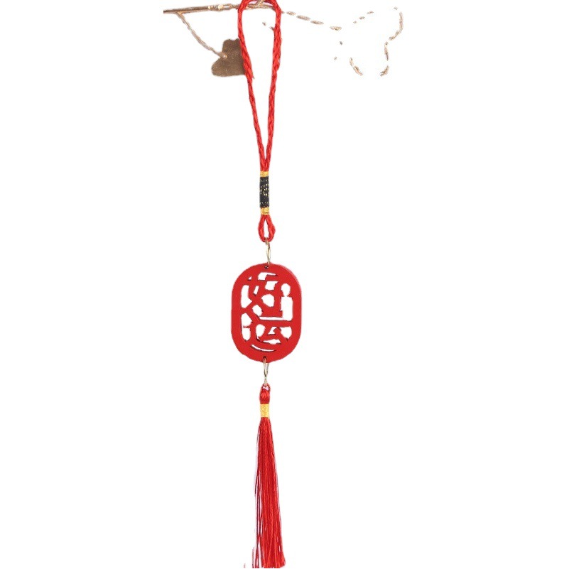 Milán Año nuevo colgante festivo Víspera de Año Nuevo flor bendición cubo bonsai Decoración Accesorios pequeño nudo chino borla accesorios linterna