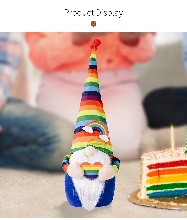 1 Piece Quantity Party Occasion Christmas Casual Rainbow Polyester Party Rudolph Doll Decorations