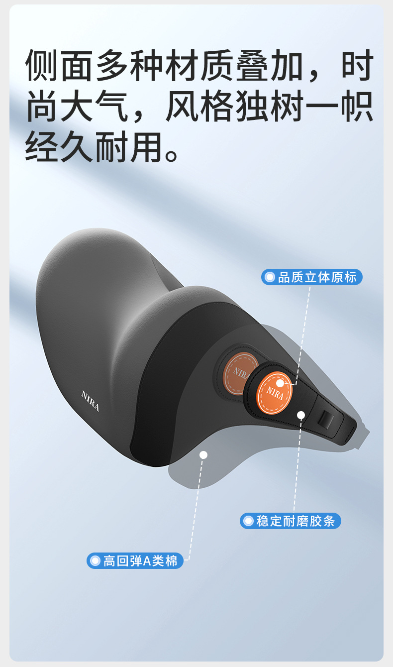 Suitable for Nila High-End Car Headrest, Neck Pillow, Pair of Seat Cushions, Tesla Car Cushion, Lumbar Support for Car Use