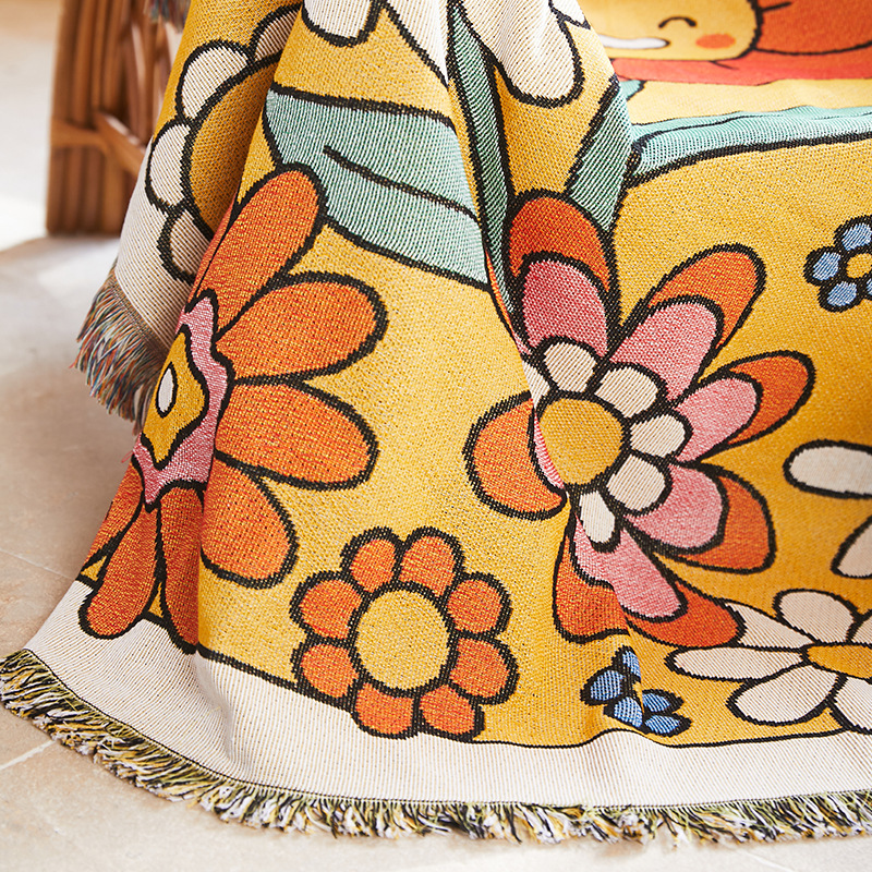 Cross-border e-commerce Instagram-style sofa rug holiday decorative fabric tapestry throw blanket bed end rug Amazon dropshipping