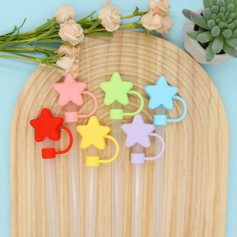 Spot Stanley taza de agua cubierta de pajita tapón antipolvo estrella tapa de pajita de silicona venta directa de fábrica de modelos calientes de Amazon