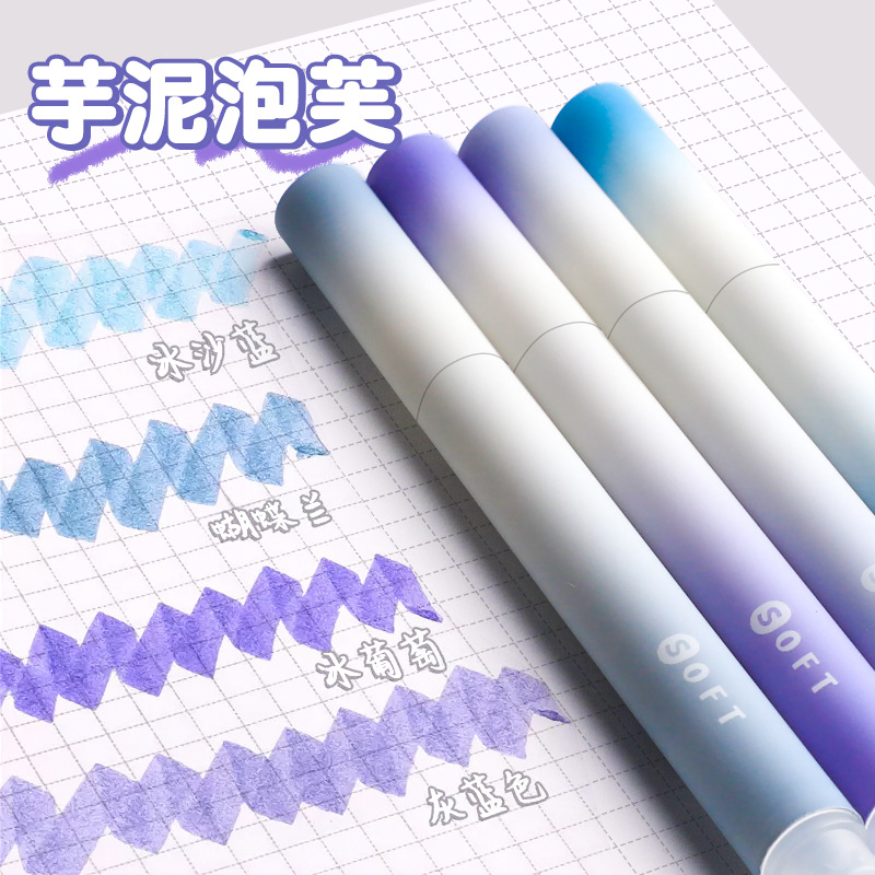 Bolígrafo resaltador Bolígrafo de cuenta manual Bolígrafo especial Bolígrafo de marca Color claro Protector de ojos Bolígrafo fluorescente Luz plateada de alto valor