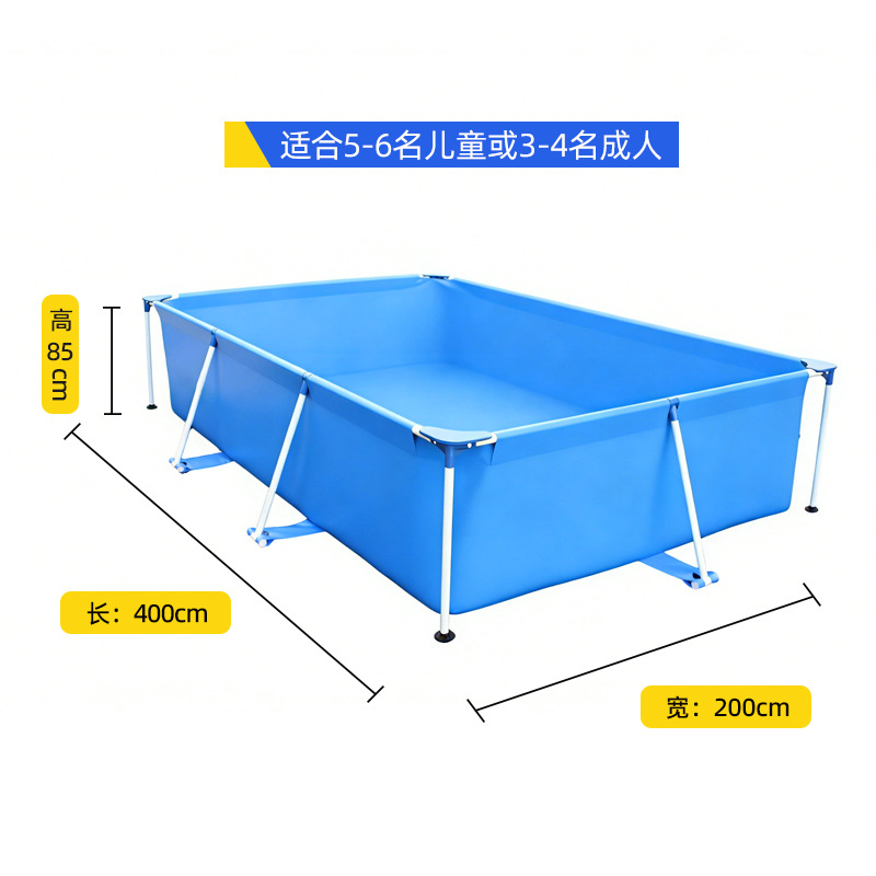 Piscina transfronteriza marco al aire libre piscina patio interior y exterior lienzo de PVC grande plegable soporte para niños piscina