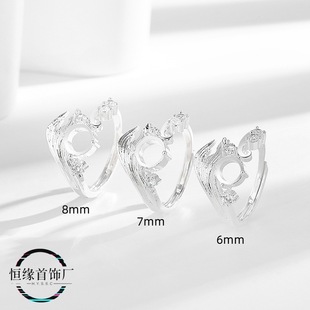 �׽𱬿��Ͱ����yɫŮ��ָ����diy�Ƕ���A���ʯ�����925�y��