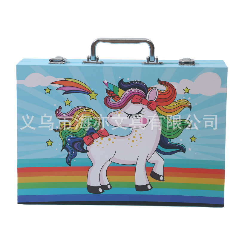 Caja de papel caballo azul
