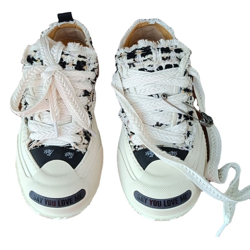 ウー・ジャンハオと同じ色が変わるビッグトゥシューズ2025新作プラットフォームソールレースアップカップルスタイルカラーブロック第三世代乞食靴