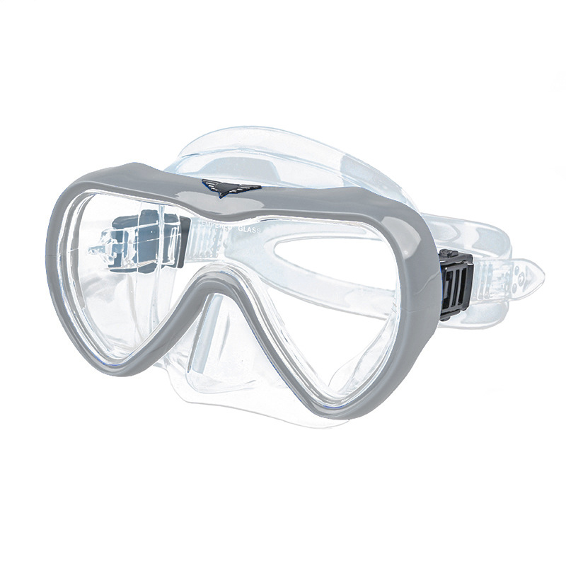 Fabricante de adultos de una sola lente anti-niebla película de vidrio templado de silicona líquida máscara de buceo gafas de buceo profundo