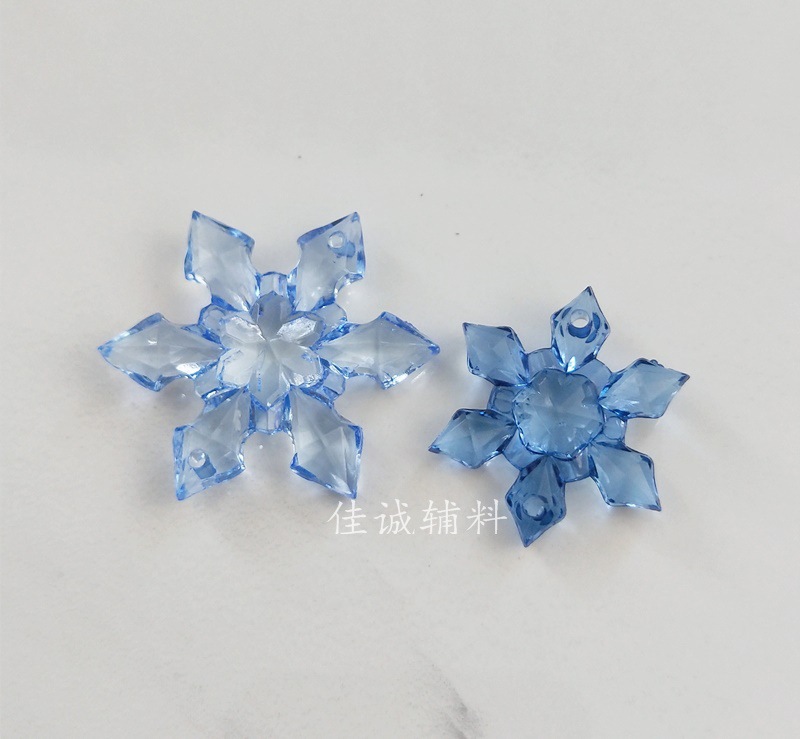 透明雪花 尖 天-宝蓝