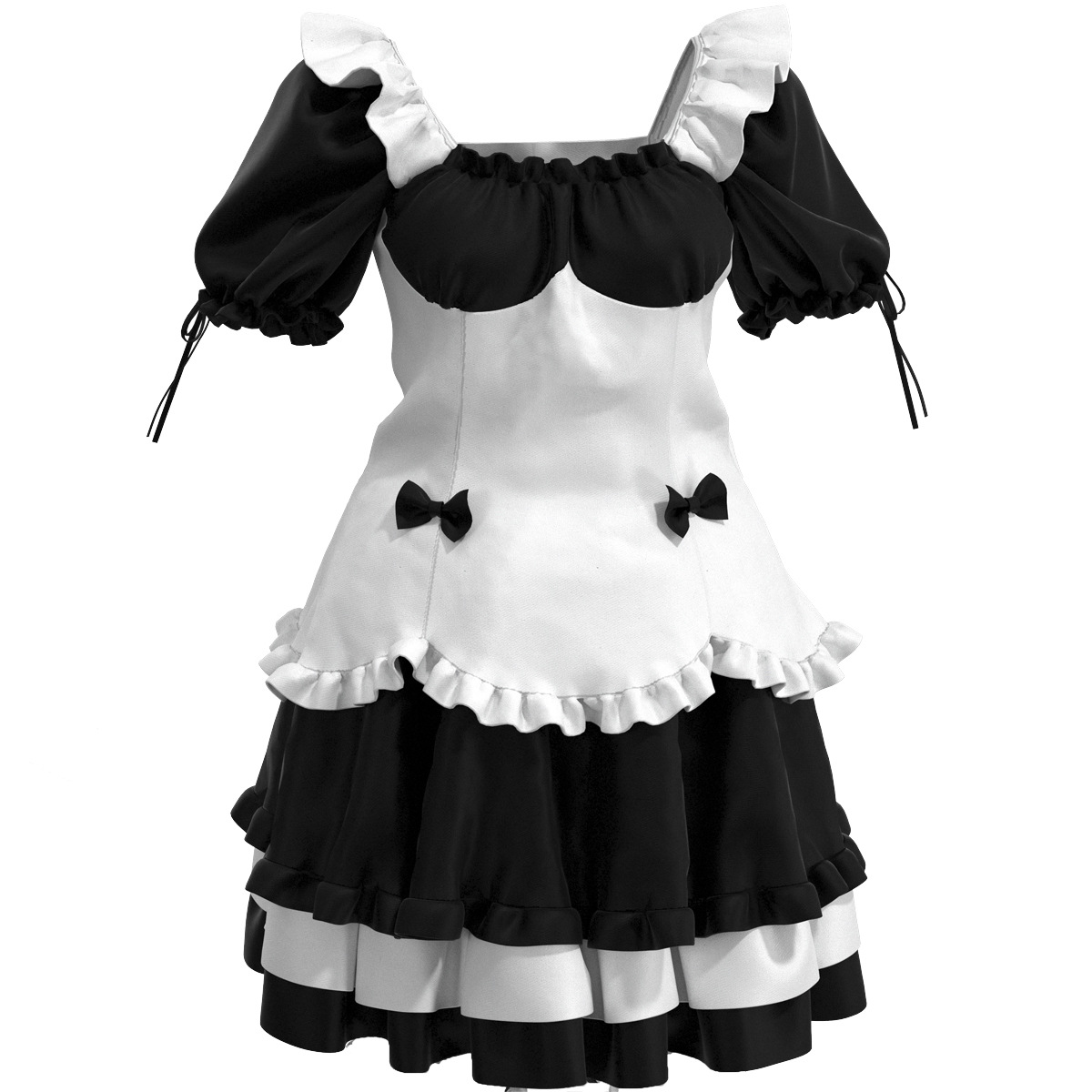 Game Clothing cosplay Miracle Warm Around the World black and white chocolate Maid outfit lolita Princess Dress