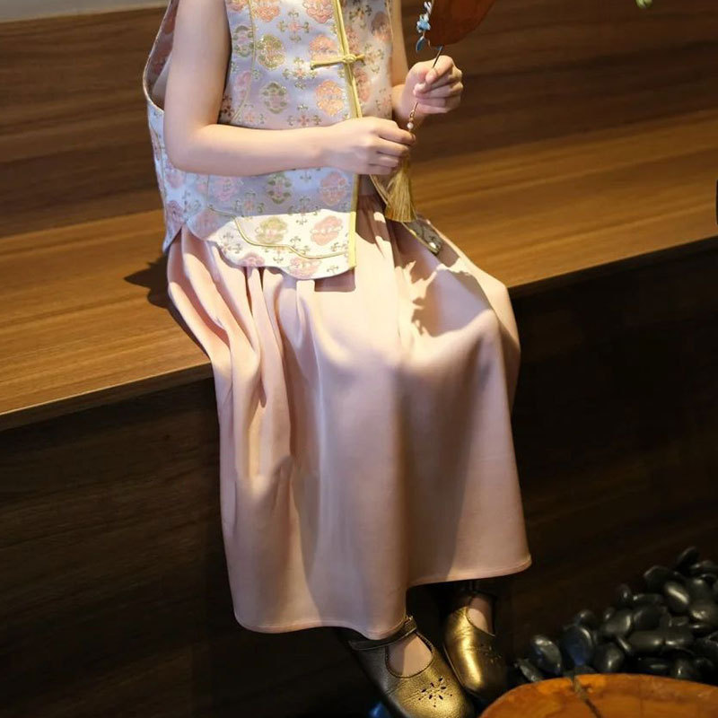 汉服女童夏装2025新款儿童国风新中式印花马甲薄款女孩高端上衣潮|undefined