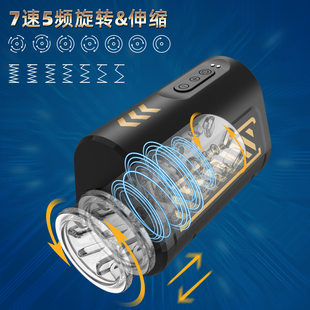 Electric automatic telescopic rotating waterproof men's airplane, fully automatic