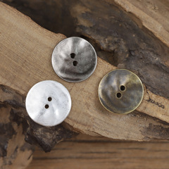 Vintage irregular metal buttons matte white curved bent suit and sweater buttons antique bronze color creative buttons