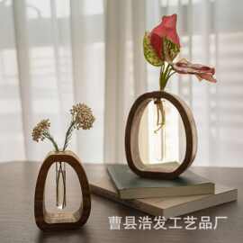 跨境水培植物花瓶客厅装饰绿植干花插花容器试管玻璃水培容器花瓶