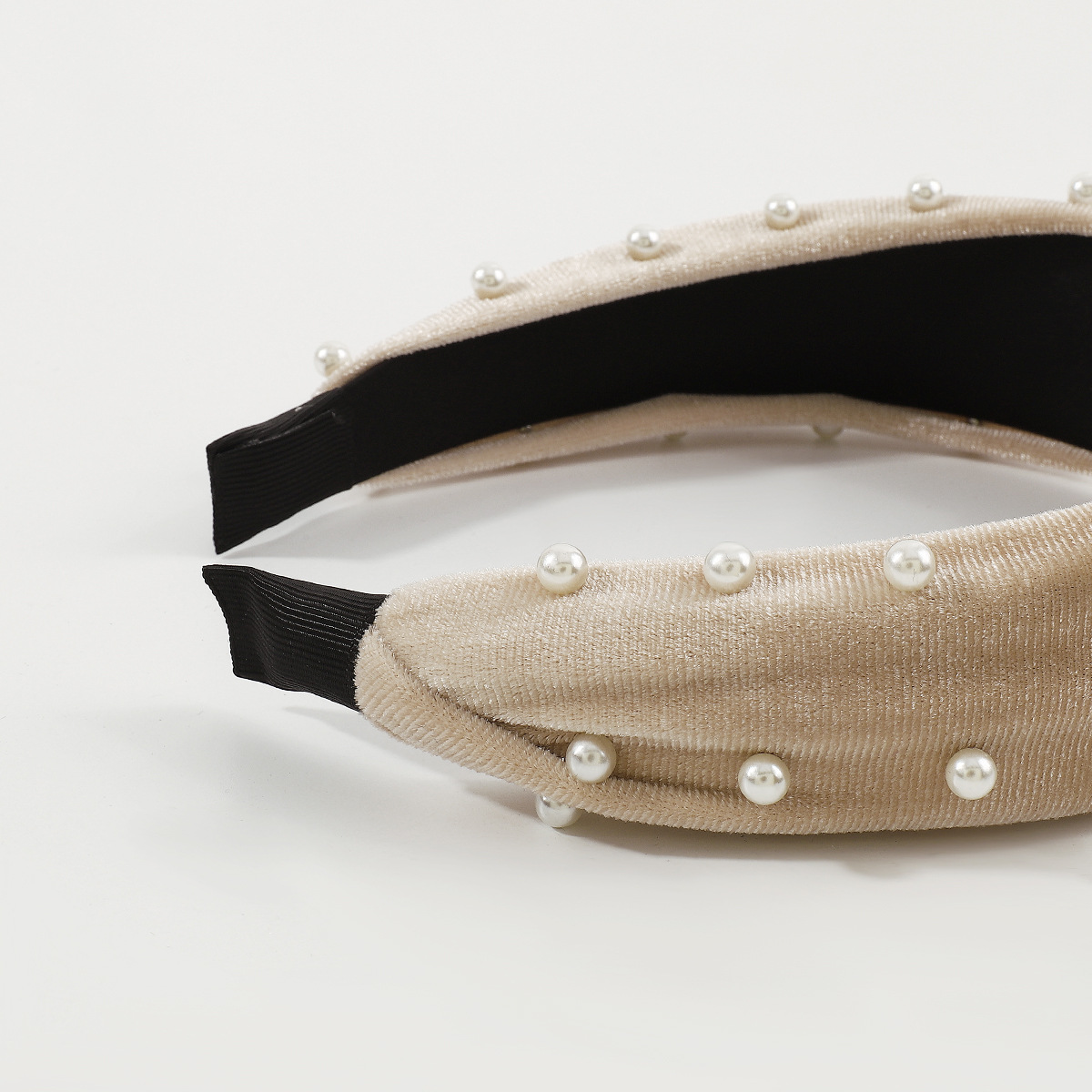 Mode-bogen-klopfen-stoff Hand Gefertigte Künstliche Perlen Haarband 1 Stück display picture 6