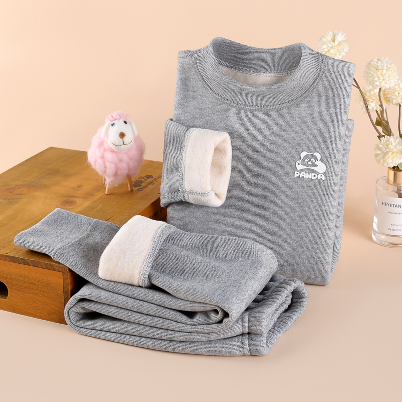 儿童保暖内衣套装加绒加厚男童秋衣秋裤宝宝女童秋冬季中童保暖衣