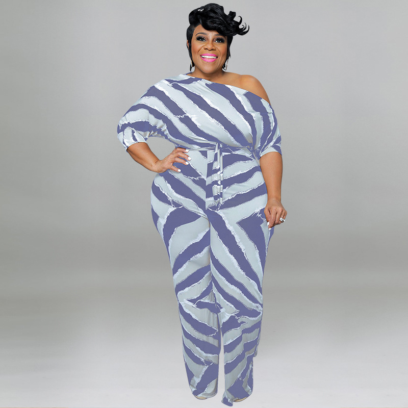Women's Clothing Plus Size Women's Sexy Off-Shoulder Jumpsuit Long Sleeve For Formal & Casual For Women Plus Size_ecoleips.com