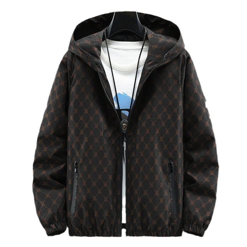 Evropská a jihovýchodní Asie přeshraniční bundy pro mladé hezké bundy pánské jarní a podzimní trend s kapucí 2024 podzimní větrovka_voghion.com
