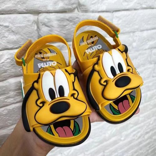 Melissa 2024 new children's sandals Mickey and Minnie summer boys and girls sandals thick-soled cartoon beach shoes
