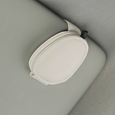 Car Sun Visor Glasses Car Glasses Clip/Bill Clip - white