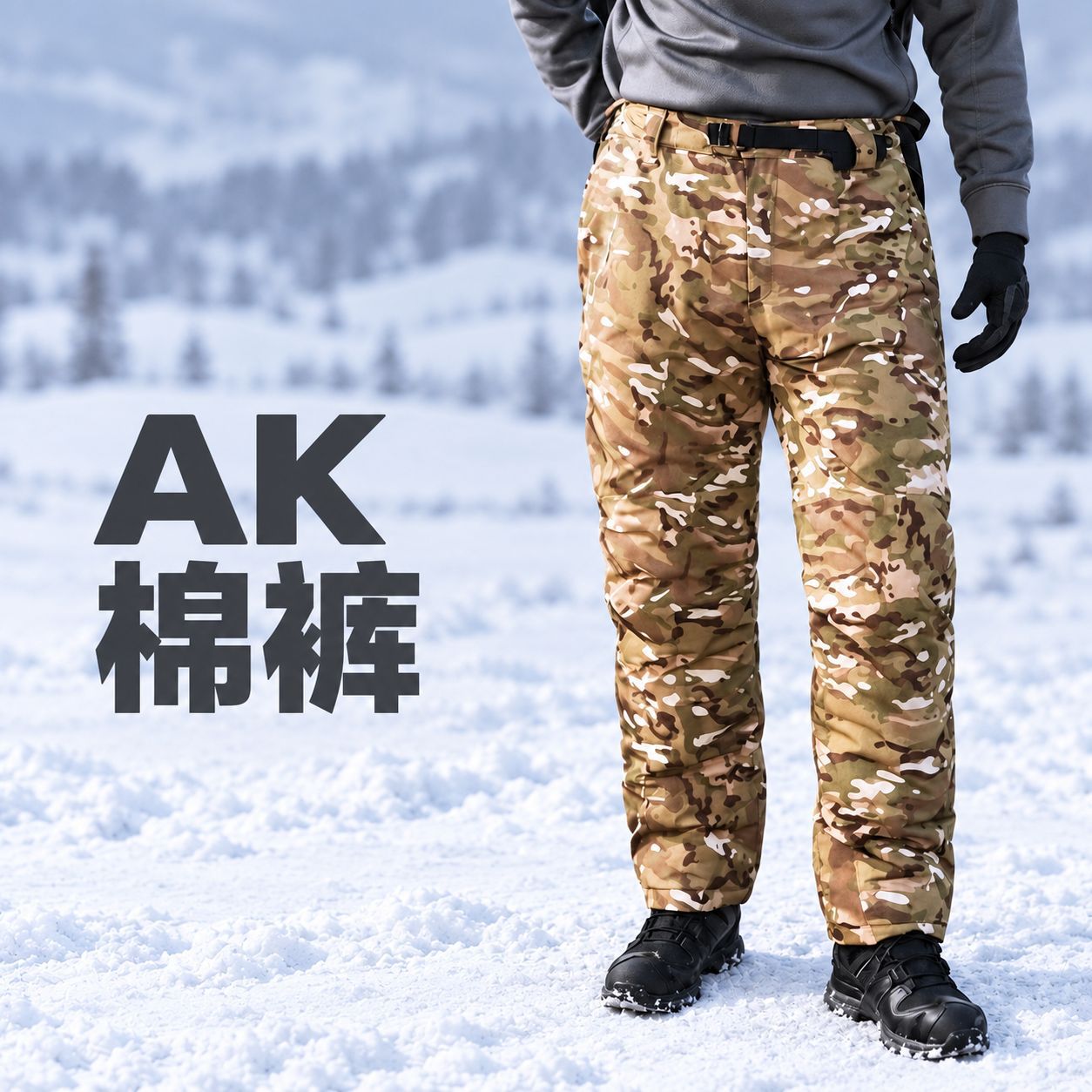 Dragon Armor Outdoor Ak Tactical Pants Winter Cotton Pants Camouflage Thickened Pants Water-Repellent Windproof Fishing Camping Training