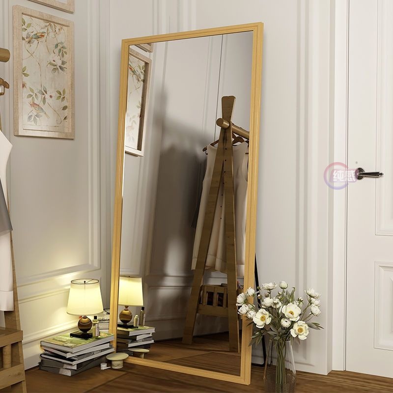 Retro high-looking Internet celebrity clothing store makeup vertical full-body floor-standing dressing mirror home wall-mounted fitting mirror