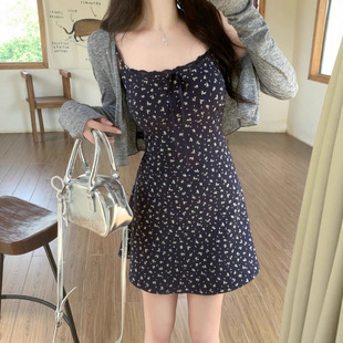 �ļ���ʽ�{ɫ�����黨�B��ȹ2026�¿�С���Ӛ��|�����@�ݰ��ζ�ȹ