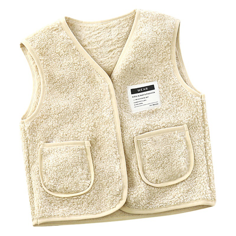 Chaleco de bebé forrado de lana Otoño e Invierno Chaleco de primavera y otoño para niños chaleco cálido chaleco exterior chaleco engrosado chaleco ropa para niños