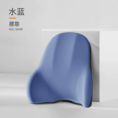 Waist support, Cushion, Car Seat, Car Pillow, Lumbar - ice-feel-fabric-single-lumbar-support-blue