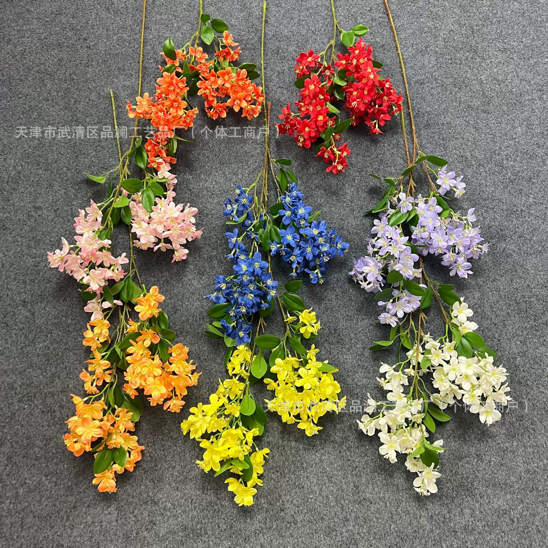 仿真花批发二叉野花花束婚礼花排花墙高质感装饰千里香家居摆件