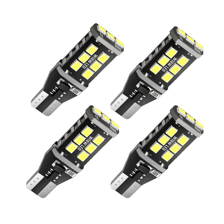 Decodificar lámpara de marcha atrás bombilla de automóvil Canbus W16W T15 2835 15SMD LED luz de dirección